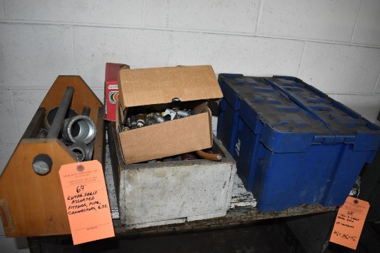 CONTENTS OF SHELF; ASSORTED FITTINGS, PIPE,