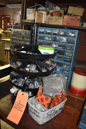 ALL HARDWARE ON BENCH TOP, ORGANIZERS AND