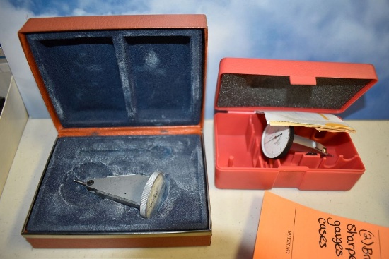 (2) BROWN AND SHARPE GAUGES WITH CASES