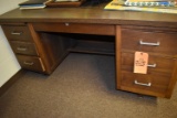 WALNUT DESK WITH 5' x 30