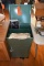 GREEN METAL CABINET WITH CONTENTS,