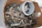 BOX OF ASSORTED PINBALL MACHINE PARTS