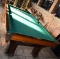 VINTAGE BRUNSWICK STYLE SLATE POOL TABLE, ORNATE