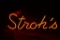 VINTAGE 1960'S STROHS NEON HANGING SIGN
