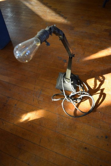INDUSTRIAL DESK LAMP, ANTIQUE