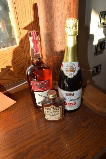 STRAIGHT EDGE WHISHE, ASTI AND FIVE STAR BRANDY,
