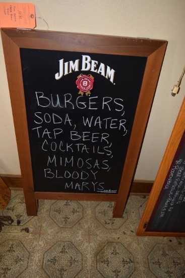 JIM BEAM CHALK BOARD SIGN, TWO SIDED