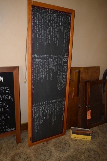 CHALK BOARD WITH LIGHT, 2' x 6'