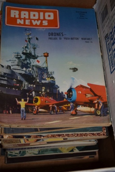 BOX OF ASSORTED RADIO NEWS MAGAZINES