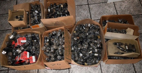 (6) BOXES OF VINTAGE USA ELECTRON TUBES,