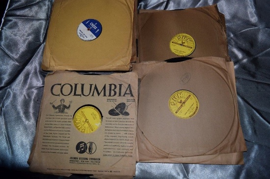 BOX OF 78 RPM ROCK AND ROLL RECORDS
