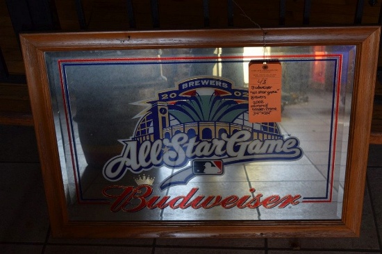 BUDWEISER "ALL STAR GAME" BREWERS 2002 MIRROR WITH