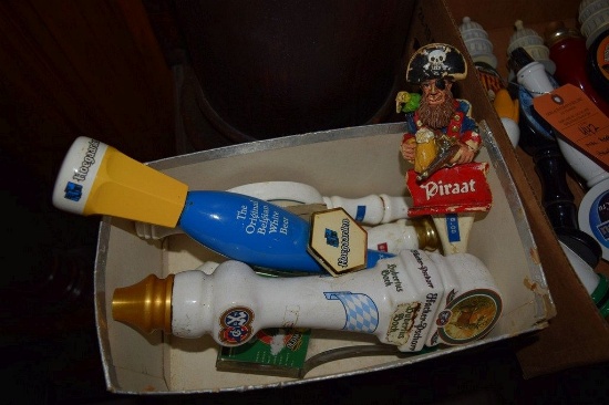 BOX OF MISC. BEER TAP HANDLES