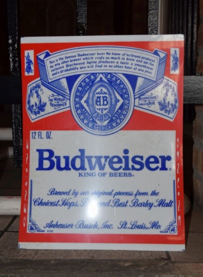 PLASTIC BUDWEISER SIGN