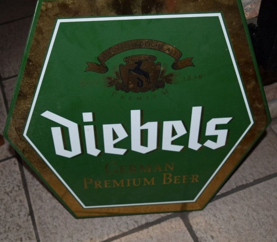METAL DIEBELS GERMAN PREMIUM BEER SIGN