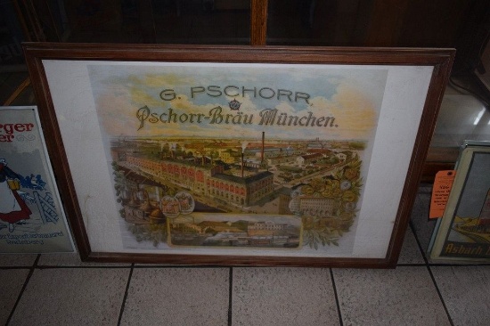 G. PSCHORR PSCHORR-BRAU MUNCHEN FRAMED PRINT
