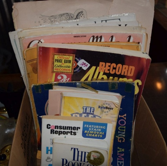 BOX WITH MISC. SHEET MUSIC, BOOKS, ETC.