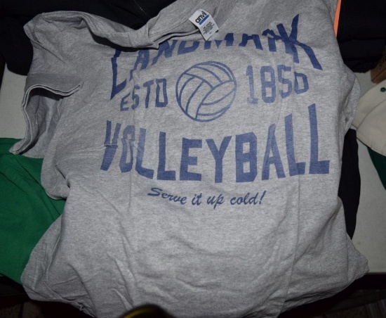 (3) LARGE ZIP HOODIES, (5) LARGE T-SHIRTS
