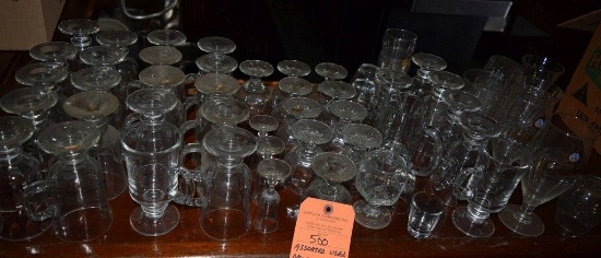 ASSORTED USED DRINK GLASSES