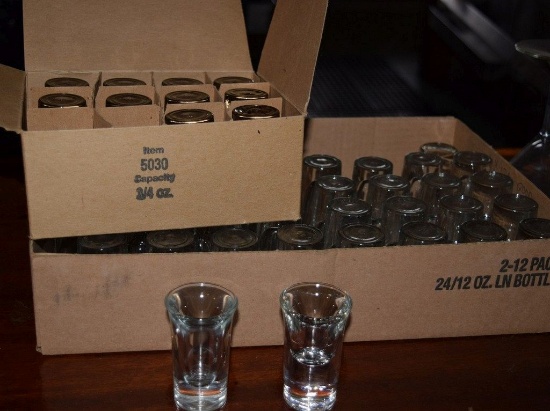 APPROX. (40) GLASS SHOT GLASSES