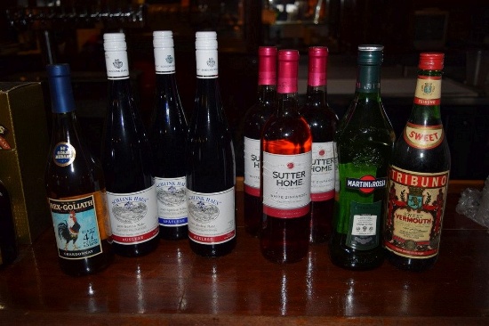 (7) ASSORTED BOTTLES OF WINE; SUTTER HOME, SCHLINK HAUS,