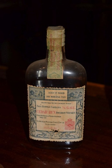UNOPENED BOTTLE 1/8 GALLON CEDAR RUN BOURBON