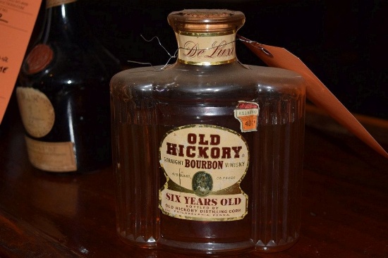 UNOPENED BOTTLE 4/5 QUART OF VINTAGE OLD HICKORY