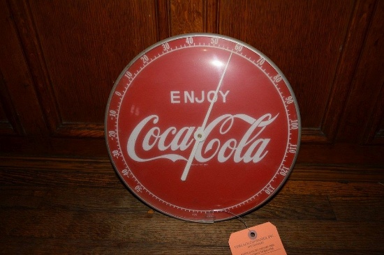 VINTAGE COCA-COLA THERMOSTAT, 12" DIAMETER