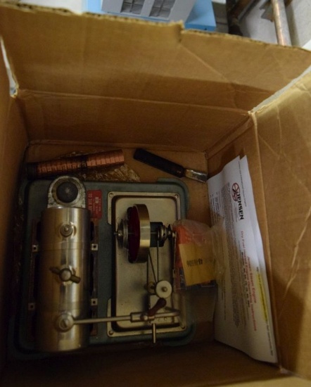 JENSEN #65 TOY STEAM ENGINE WITH BOX AND INSTRUCTIONS