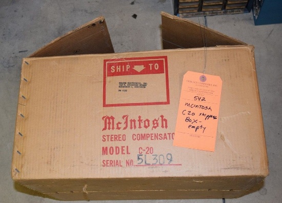 MCINTOSH C20 SHIPPING BOX **EMPTY**
