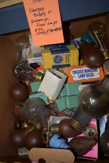 VARIOUS MINIATURE AND STANDARD LIGHT BULBS AND SOCKETS