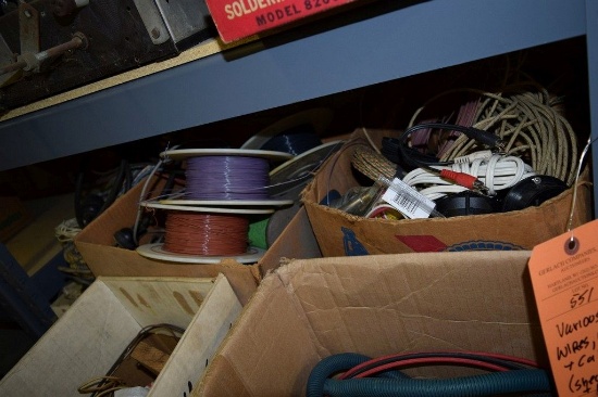 VARIOUS WIRES, WIRING AND CABLES (CONTENTS OF SHELF