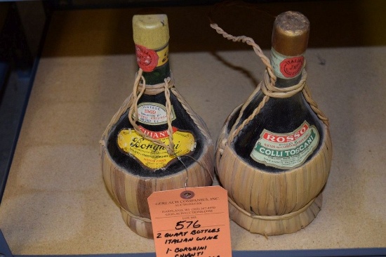 (2) QUART BOTTLES OF ITALIAN WINE, (1) BORGHINI