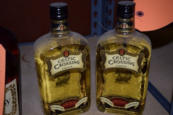 (2) 750 ML BOTTLES CELTIC CROSSING LIQUEUR,