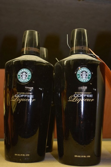 (5) 1 LITER BOTTLES; (4) STARBUCKS COFFEE LIQUEUR