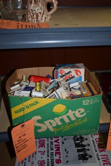 BOX OF ASSORTED MATCH BOOK AND KITCHEN MATCHES