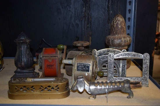 VINTAGE PENCIL SHARPENERS, BOOK ENDS, THERMOSTAT CONTROL