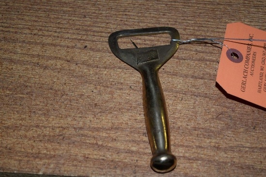 VINTAGE BRASS SCHLITZ BOTTLE OPENER