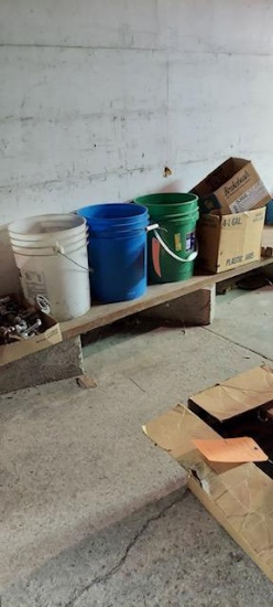 (3) BUCKETS OF FITTINGS (NICKEL), (3) BOXES