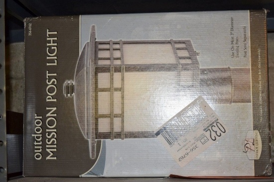 OUTDOOR MISSION STYLE POST LIGHT