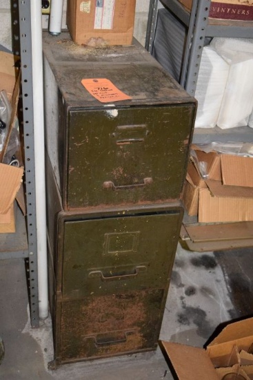 THREE DRAWER FILE CABINET WITH CONTENTS, MANUALS, ETC.
