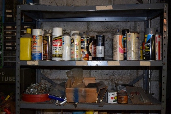 PAINTS, NUTS AND BOLTS, ETC. ON THIS SHELF