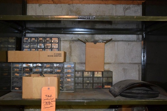CONTENTS OF SHELF, RADIO AUDIO RESISTORS, CONNECTORS