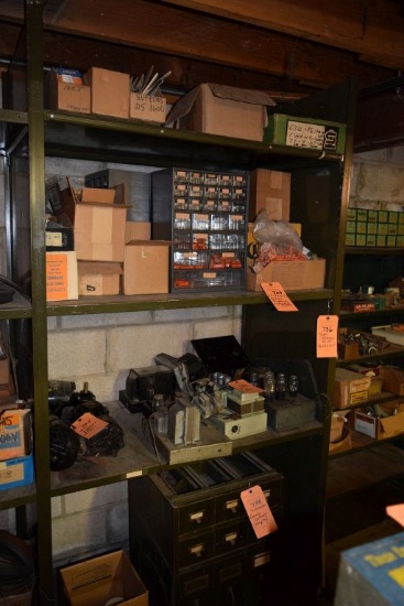 STEEL SHELVING UNITS, 86" x 83" x 25",
