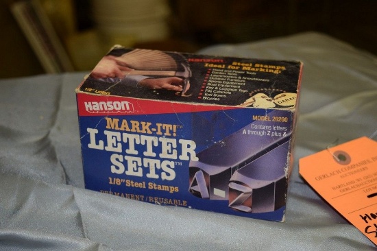 HANSON STREET LETTER STAMPS, SOME MISSING