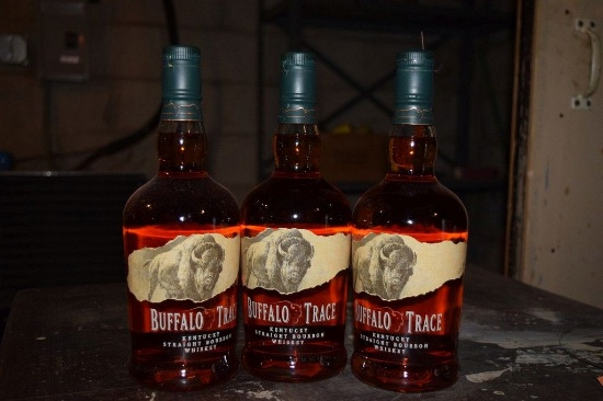(3) BOTTLES OF BUFFALO TRACE STRAIGHT BOURBON