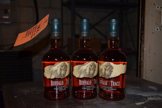 (3) BOTTLES OF BUFFALO TRACE STRAIGHT BOURBON