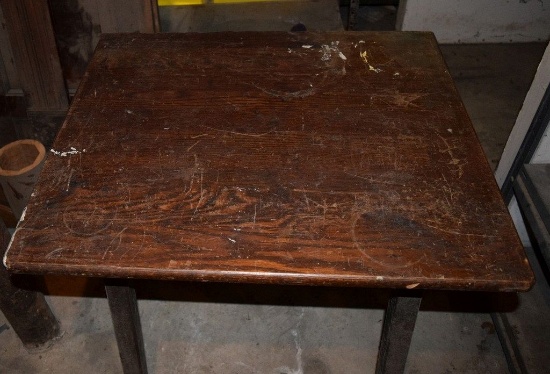 WOOD BAR TABLE, PUB STYLE