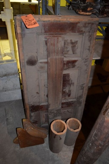 (3) ARCHITECTURAL WOOD RAISED POST PANELS COLUMN PARTS