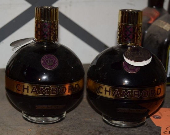 (2) BOTTLES OF CHAMBORD LIQUEUR,